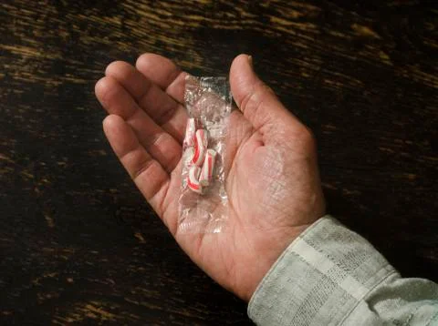 Broken candy cane Stock Photos