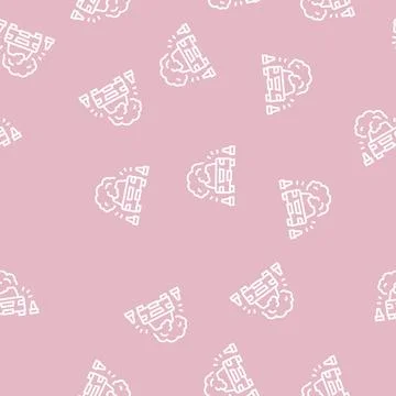 Broken car line seamless pattern Stock Illustration