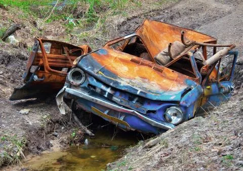 Broken car Stock Photos