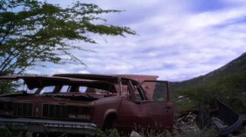 Broken Car Time Lapse Stock-Footage 88088