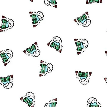 Broken car vector seamless pattern Stock Illustration