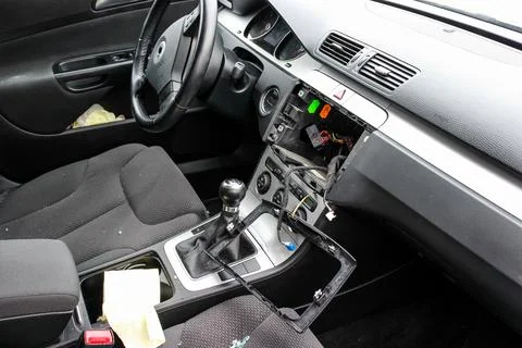 Broken car window Stock Photos