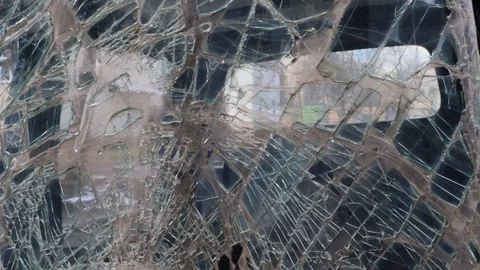 Broken car windshield 스톡 동영상 128625625