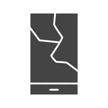 Broken Cell Phone icon vector image. Stock Illustration