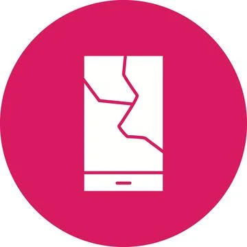 Broken Cell Phone icon vector image. Stock Illustration