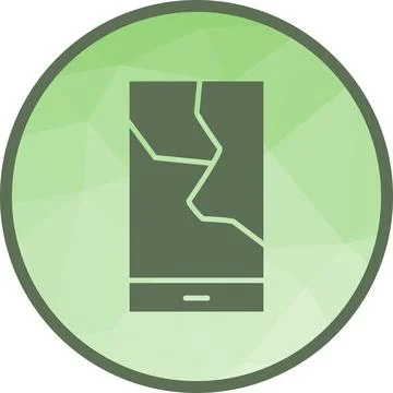 Broken Cell Phone icon vector image. Stock Illustration