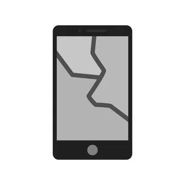 Broken Cell Phone icon vector image. Stock Illustration