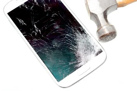 Broken cell phone Stock Photos