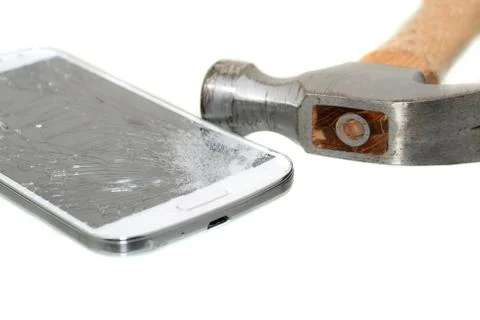 Broken cell phone Stock Photos