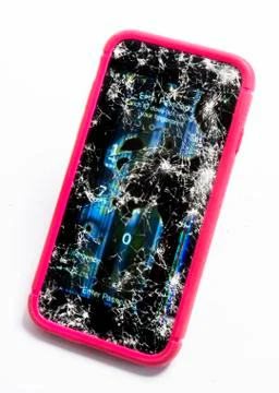 Broken Cell Phone. Stock Photos