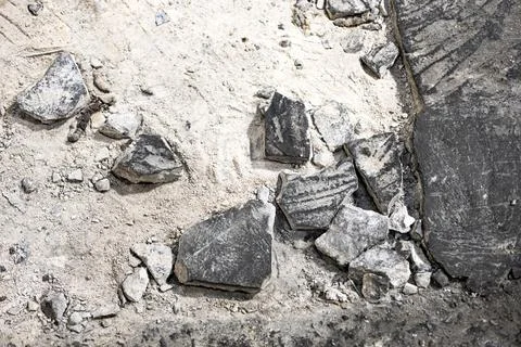 Broken Cement Floor Background Texture Stock Photos