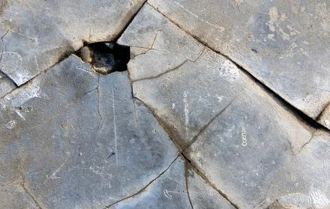 Broken  cement floor for use as background Stock Photos