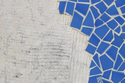 Broken ceramic floor tiles 写真素材