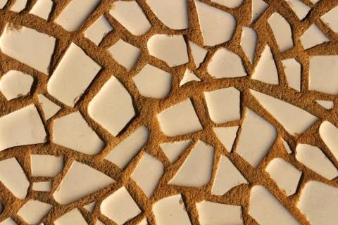 Broken ceramic plate background Stock Photos