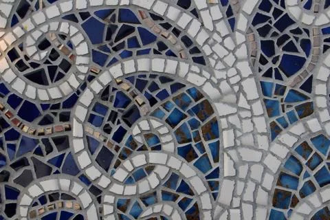 Broken ceramic plate background Stock Photos