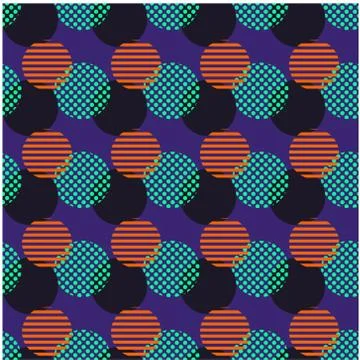 Broken chain circle seamless pattern Illustrazione stock