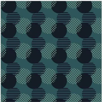 Broken chain circle seamless pattern Illustrazione stock