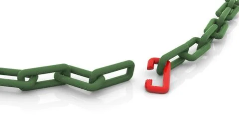 Broken chain Stock Illustration
