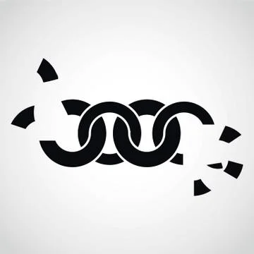 Broken chain. Stock Illustration