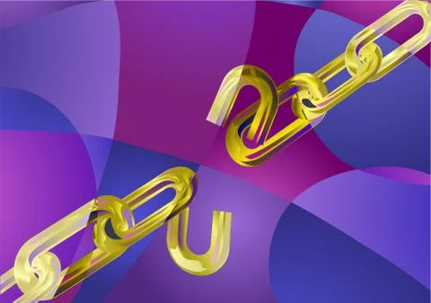 Broken chain Stock Illustration