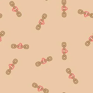 Broken chain link fracture vector seamless pattern 스톡 일러스트