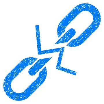 Broken Chain Link Grainy Texture Icon 스톡 일러스트