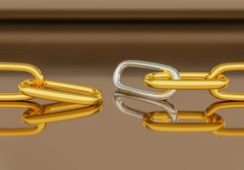 Broken Chain Links Stock Illustration