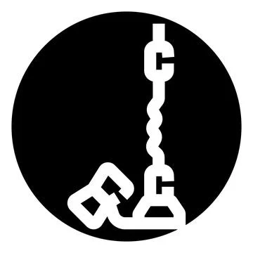 Broken chain symbolizing freedom and liberation concept Stock Illustration