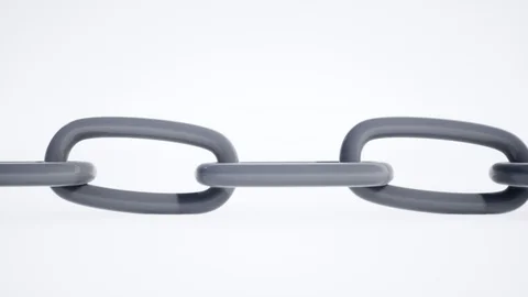 Broken chain. weakest link. 3d illustration Stock Footage 129206913