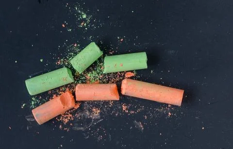 Broken chalk Stock Photos