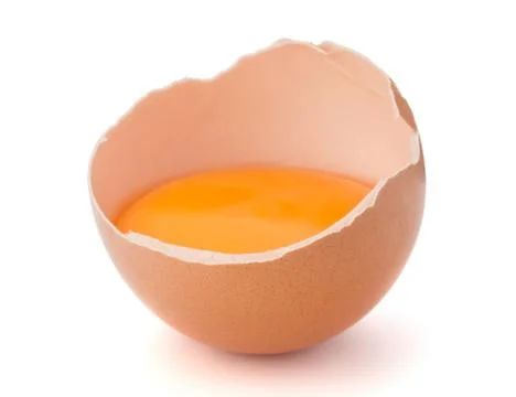 Broken chicken egg. Stock Photos