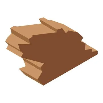 Broken chocolate bar with irregular pieces creating appealing texture Stock Illustration