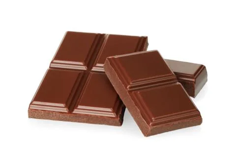 Broken chocolate bars Stock Photos