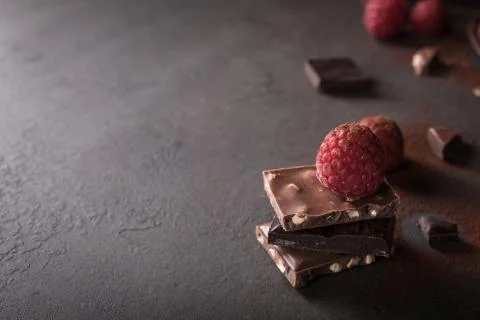 Broken chocolate pieces Stock Photos