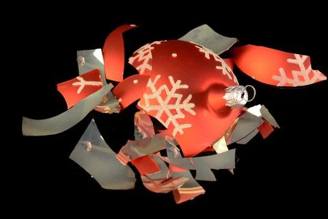 Broken Christmas Bauble Stock Photos