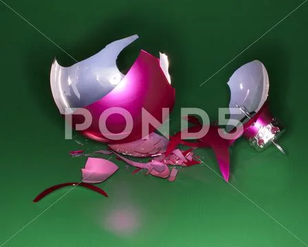 Broken Christmas ornament Stock Photos