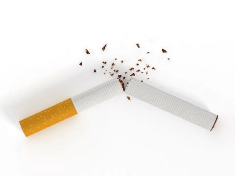 Broken cigarette Stock Illustration