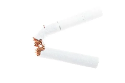 Broken cigarette Foto stock