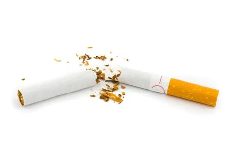 Broken cigarette Stock Photos