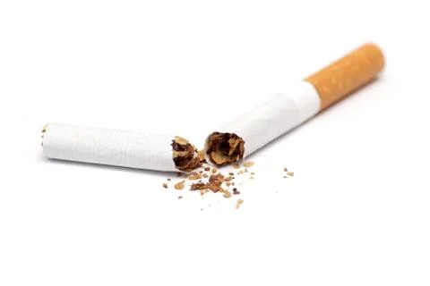 Broken cigarette Stock Photos