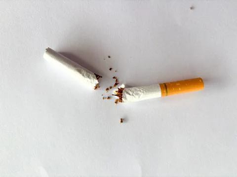 Broken Cigarette - Quitting Smoking Concept Stock Photos
