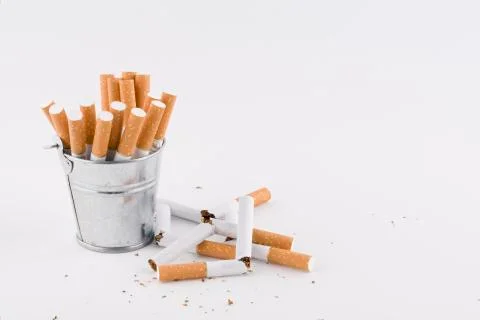 Broken cigarettes Stock Photos
