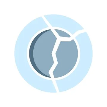 Broken circle graph showing fractured data segmentation Stock Illustration