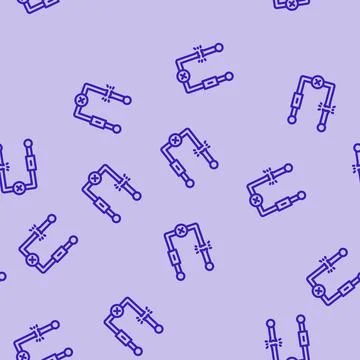 Broken circuit path icon line vector seamless pattern Illustrazione stock