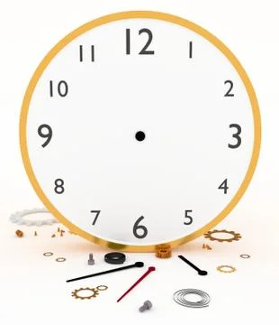 Broken Clock Stock Illustration