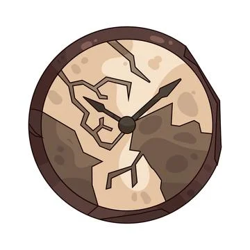 Broken clock illustration Stock Illustration