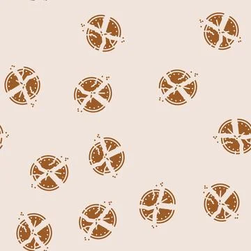 Broken clock sad mood glyph seamless pattern Stock Illustration