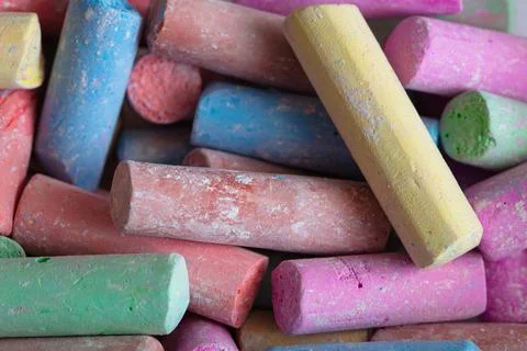 Broken colorful chalk background, pattern Stock Photos