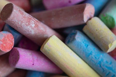 Broken colorful chalk background, pattern Stock Photos