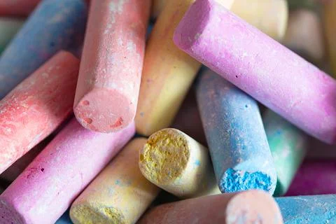 Broken colorful chalk background, pattern Stock Photos